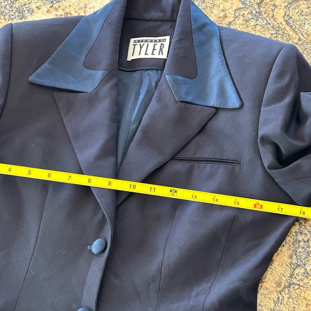 Vintage 90’s Richard Tyler wool satin jacket - Picture 8 of 10